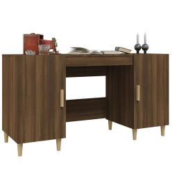 Bureau Chêne marron 140x50x75 cm Bois d'ingénierie