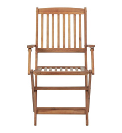Chaises pliables d'extérieur 4 pcs Bois d'acacia solide