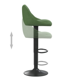 Tabourets de bar lot de 2 vert foncé velours