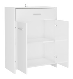 Armoire de salle de bain Blanc brillant 60x33x80 cm Aggloméré