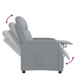 Fauteuil inclinable Gris clair Tissu