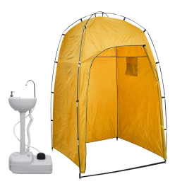 Support de lavage des mains de camping portable avec tente 20 L