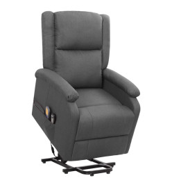 Fauteuil de massage inclinable Gris foncé Tissu