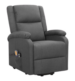 Fauteuil de massage inclinable Gris foncé Tissu