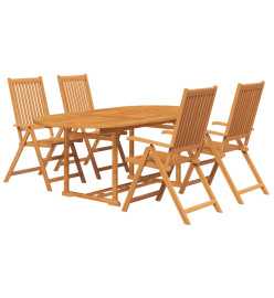 Salon de jardin 5 pcs Bois d'acacia massif