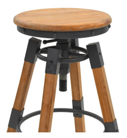 Tabourets de bar lot de 2 bois de sapin solide