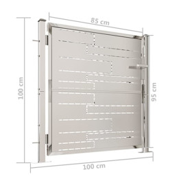 Portail de jardin 100x100 cm Acier inoxydable