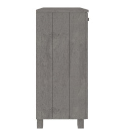 Buffet HAMAR Gris clair 85x35x80 cm Bois massif de pin