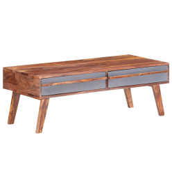 Table basse Gris 110x50x40 cm Bois massif