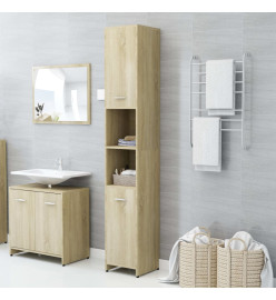 Armoire de salle de bain Chêne sonoma 30x30x183,5 cm Aggloméré