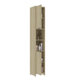 Armoire de salle de bain Chêne sonoma 30x30x183,5 cm Aggloméré