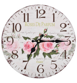 Horloge murale vintage Fleur 30 cm