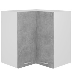 Armoire d'angle suspendue Gris béton 57x57x60 cm Aggloméré