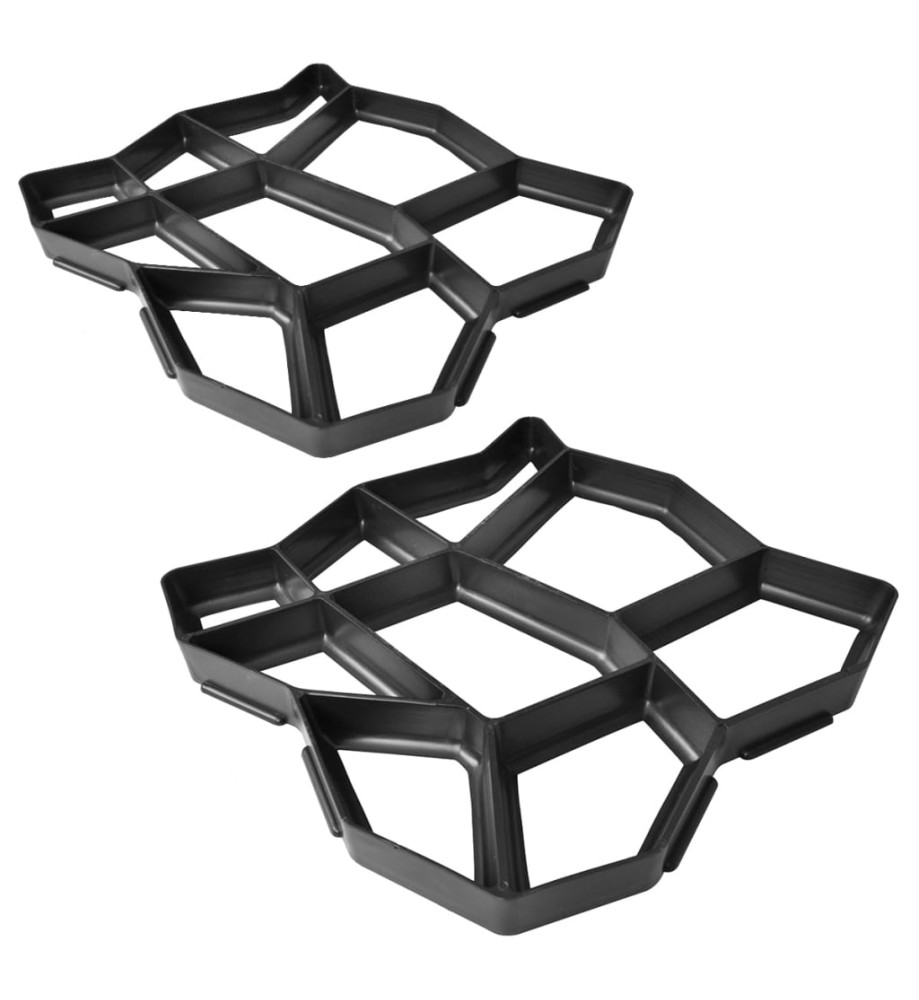 Moule de pavé de jardin 42 x 42 x 4 cm 2 pcs