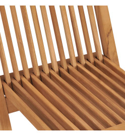 Chaises de jardin pliables 2 pcs Bois de teck massif