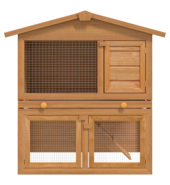 Clapier d'extérieur Enclos pour petits animaux 3 portes Bois