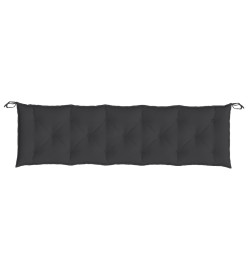 Coussins de banc de jardin 2 pcs noir 180x50x7 cm tissu Oxford