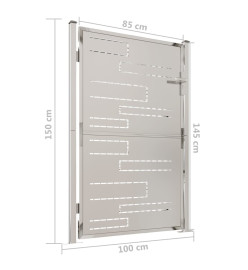 Portail de jardin 100x150 cm Acier inoxydable