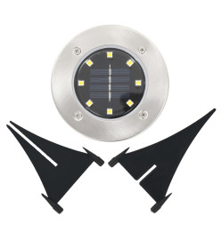 Lampe solaire au sol 8 pcs Lumières LED blanches