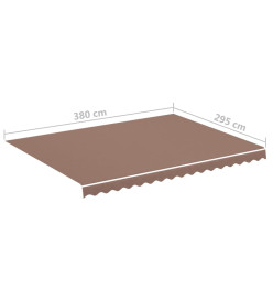 Tissu de remplacement pour auvent Marron 4x3 m