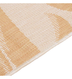 Tapis à tissage plat d'extérieur 80x150 cm Motif de feuille