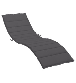 Coussin de chaise longue anthracite 200x50x3cm tissu oxford