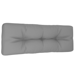 Coussin de palette gris 120x40x12 cm tissu