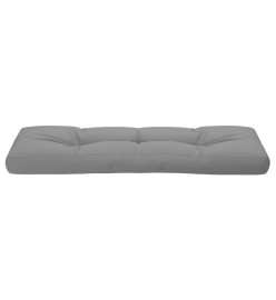 Coussin de palette gris 120x40x12 cm tissu