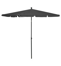 Parasol de jardin avec mât 210x140 cm Anthracite