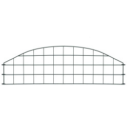 Ensemble de clôture de jardin arquée 77,3x26 cm vert