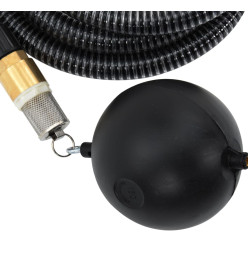 Tuyau d'aspiration avec raccords en laiton noir 1,1" 10 m PVC