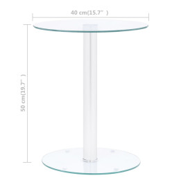 Table basse Transparent 40 cm Verre trempé