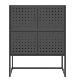 Buffet haut Anthracite 80x35x100 cm Acier