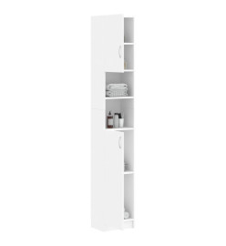 Armoire de salle de bain Blanc 32x25,5x190 cm Aggloméré