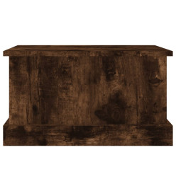 Boîte de rangement chêne fumé 50x30x28 cm bois d'ingénierie