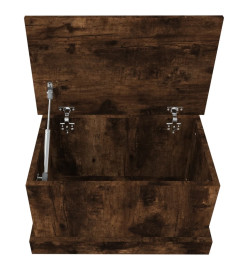 Boîte de rangement chêne fumé 50x30x28 cm bois d'ingénierie