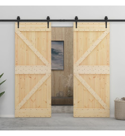 Porte 80x210 cm Bois de pin massif