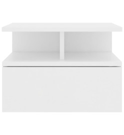 Tables de chevet flottantes 2 pcs Blanc 40x31x27 cm Aggloméré