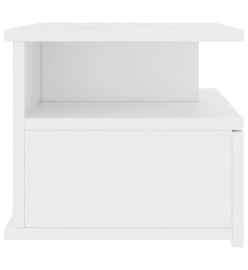 Tables de chevet flottantes 2 pcs Blanc 40x31x27 cm Aggloméré