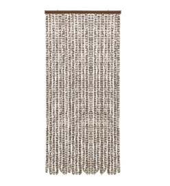 Moustiquaire Taupe et blanc 90x220 cm Chenille