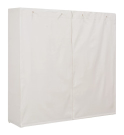 Garde-robe Blanc 173x40x170 cm Tissu