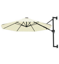 Parasol mural avec mât métallique 300 cm Sable