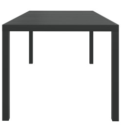 Table de jardin Noir 185 x 90 x 74 cm Aluminium et WPC
