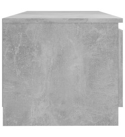 Meuble TV avec lumières LED gris béton 140x40x35,5 cm