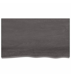 Étagère murale gris foncé 100x60x2 cm bois chêne massif traité