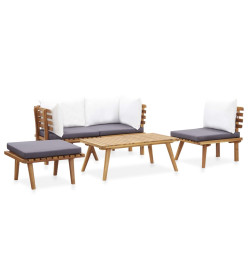 Salon de jardin 5 pcs Bois d'acacia massif