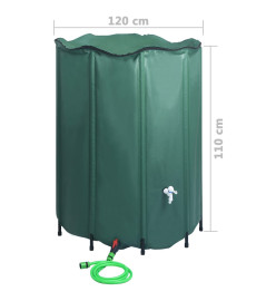 Réservoir pliable d'eau de pluie avec robinet 1250 L