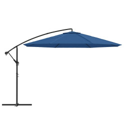 Parasol déporté avec mât en aluminium 350 cm Bleu