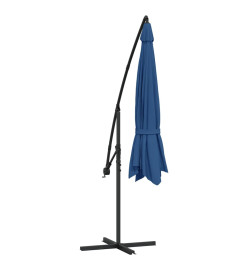 Parasol déporté avec mât en aluminium 350 cm Bleu