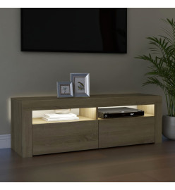 Meuble TV avec lumières LED chêne sonoma 120x35x40 cm